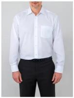 Рубашка мужская длинный рукав GREG 103/399/046, Прямой силуэт / Сlassic fit, цвет Белый, рост 164-172, размер ворота 44