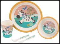 Комплект посуды Сима-ленд Зебра 4611369, разноцветный