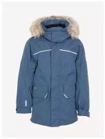 Зимняя куртка-пуховик котофей 07057001-41 размер 134 цвет синий