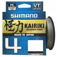 Леска плетёная Shimano Kairiki 4 PE 150м серая (LDM54TE2521515S (150 м 0,215мм) )