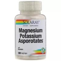 Минерал Solaray Magnesium Potassium Asporotates (аспартат магния и калия) 120 капсул