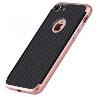 Чехол пластиковый для Apple iPhone 6/6s - Черный/Розовый