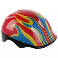 Шлем защитный детский OT-H6, размер M, 55-58 см, цвет красный