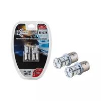 Лампа светодиодная Xenite 1009484 P21W 12V 13 LED красный, 2 шт