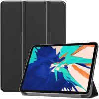 Чехол-обложка MyPads для Lenovo Tab M10 + Plus TB-X606F/M тонкий умный кожаный на пластиковой основе с трансформацией в подставку черный