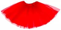 Market-Space Карнавальная юбка трёхслойная 4-6 лет, цвет красный