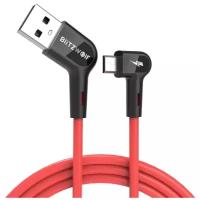Кабель Blitzwolf BW-AC2 5V 2.4A Right Angle USB A to Micro-USB Cable 0.9m Red