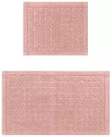 Комплект ковриков 60*100; 50*60 см для ванной, розовый Confetti Bath Cotton Bafa 03 Dusty Rose