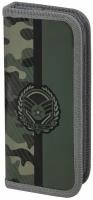 Пенал Пифагор, 1 отделение, ламинированный картон, 19х9 см, Army, 271101