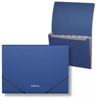 Папка-картотека пластиковая ErichKrause Matt Classic, с 6 отделениями, синий(в упаковке 4 шт.) / набор 4шт
