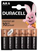 Батарейка Duracell Basic AA (LR06) алкалиновая, 6BL