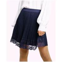 Школьная юбка-полусолнце miasin, макси, пояс на резинке, размер 152, синий