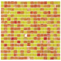 Мозаика для пола смешанного цвета чип 15 стекло Alma 04SM/Cepheus(m) оранжевый квадрат глянцевый