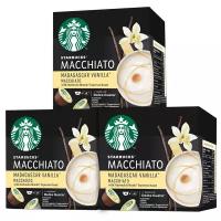 STARBUCKS®. Vanilla Macchiato. Кофе в капсулах для системы NESCAFÉ Dolce Gusto. 6 порций (12 капсул) х 3 уп