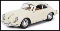 Bburago Машинка металлическая 1:24 Porsche 356B Coupe (1961), слоновая кость, 18-22079