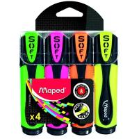 Maped Набор текстовыделителей Fluo Pep's Ultra Soft, 4 шт. (746047), разноцветный, 1 шт