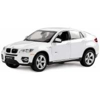 Машинка Rastar 41500 BMW X6 (1:24, 20см). Белая. Двери и капот открываются