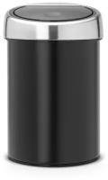 Мусорный бак Brabantia Touch Bin (3л), Черный матовый, 364440