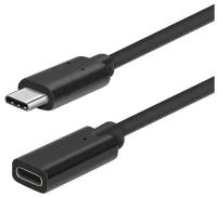 Кабель удлинитель GSMIN A82 Type-С (Male) - Type-C (Female) USB 3.1 (1 м) (Черный)