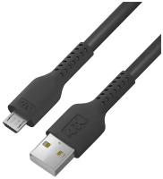 Кабель MicroUSB для зарядки и передачи данных (4PH-UA20) черный 0.5м