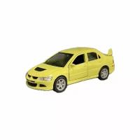 Машинка WELLY MITSUBISHI LANCER EVOLUTION VIII Желтый / модель машины 1:38 с пружинным механизмом