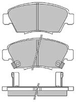 Дисковые тормозные колодки передние Allied Nippon ADB3556 (4 шт.)