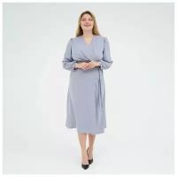 Платье женское MIST, plus-size, р.50, серо-голубой