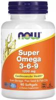 Super Omega 3-6-9, 1200 mg, Супер Омега 3-6-9, 1200 мг, NOW, 90 гел. капсул