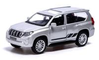 Машина металлическая TOYOTA LAND CRUISER PRADO, 1:42, инерция, цвет серый