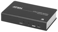 Разветвитель 2PORT 4K HDMI VS182B-AT-G ATEN Видео Разветвитель/Splitter ATEN {VS182A-AT-G} HDMI, 1> 2 монитора/port/порта, 15м.(24AWG), F, без шнуров, Б.П.220>5.3V (max data rate 18 гбит/с;max pixel clock 600 МГц;3D/Deep Color;HDCP2.2;макс.разр.до 4096x2160/3840x2160 60Гц(4:4:4) 1.8м/1920x1200 15м)