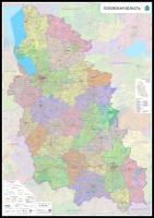 настенная карта Псковской области 113 х 163 см (на самоклеющейся пленке)