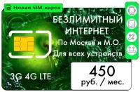 SIM-карта Безлимитный интернет для всех устройств за 400 р/мес. (Москва, Московская область)/Сим карта интернет/Сим карта