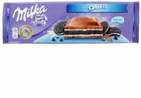 Гигантская плитка шоколада Milka Oreo с печеньем 300 гр