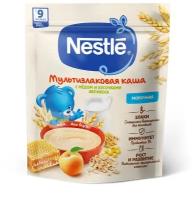 Каша Nestlé молочная мультизлаковая с медом и кусочками абрикоса, с 9 месяцев, 200 г