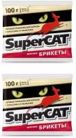 Комплект Приманка для борьбы с крысами и мышами Super-Cat мягкий брикет 100 гр. х 2 шт