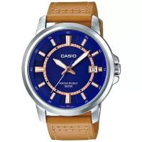 Наручные часы CASIO Collection MTP-E130L-2A2, синий, коричневый