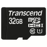 Карта памяти 32Gb - Transcend Ultimate - Micro Secure Digital HC UHS-I Class 10 TS32GUSDHC10U1 (Оригинальная