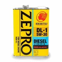 Масло моторное IDEMITSU Zepro Diesel DL-1 5w30 полусинтетическое, JASO DL-1, ACEA C2, для дизельного двигателя, 4л