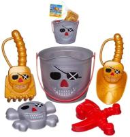 Набор игрушек для песочницы ABtoys Пираты в сетке, серебряный B362-855/серебряный