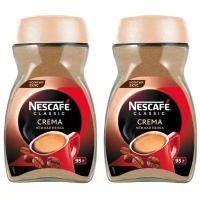 Кофе растворимый Nescafe Classic Crema 95 грамм, стекло 2 штуки