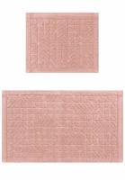 Комплект ковриков 60*100; 50*60 см для ванной, для туалета, розовый Confetti Bath Cotton Bafa 03 Dusty Rose