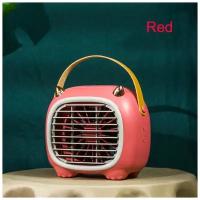 Мини кондиционер Spray Cooling Fan / Красный / Охладитель / Кондиционер воздуха / Освежитель / Настольный увлажнитель