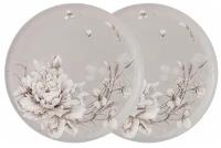 Набор из 2 тарелок обеденных white flower 25,5 см серый Lefard (415-2130)