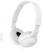 Наушники с микрофоном Sony MDR-ZX110APW, белый