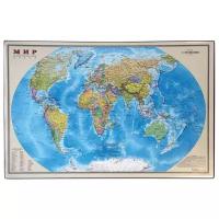 Настольное покрытие OfficeSpace Карта мира 38х59 см голубой/серый 1 59 см 38 см