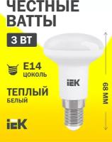 Лампа светодиодная IEK ECO рефлектор 3000K, E14, corn