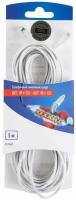 Телефонный шнур кабель удлинитель REXANT, 6р-4с, 5 м, белый