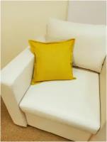 Декоративная наволочка Лён, размер 45х45 см, желтый