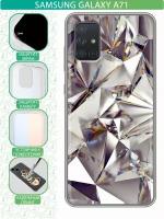 Дизайнерский силиконовый чехол для Самсунг А71 / Samsung Galaxy A71 Кристаллы