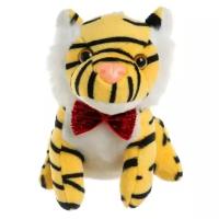 Мягкая игрушка «Тигр с бабочкой», 11 см, на присоске, цвета микс